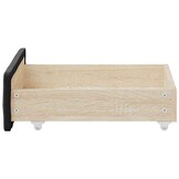 Set van 2 Bedlades Zwart Bewerkt Hout & Stof - 34% Korting