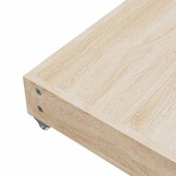 Set van 2 Bedlades Zwart Bewerkt Hout & Stof - 34% Korting