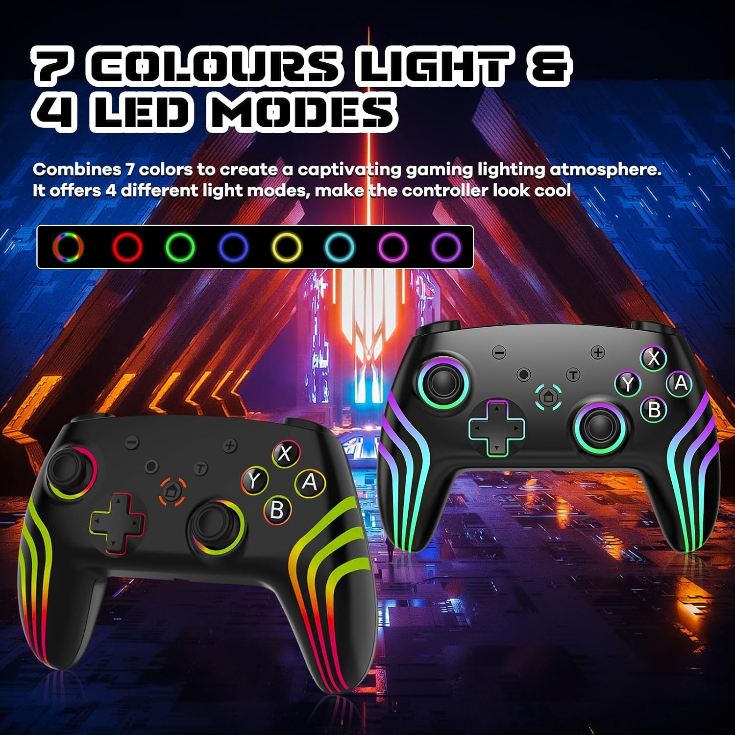Draadloze Switch Controller: RGB, Hall Effect Triggers & Turbo (31% Korting)