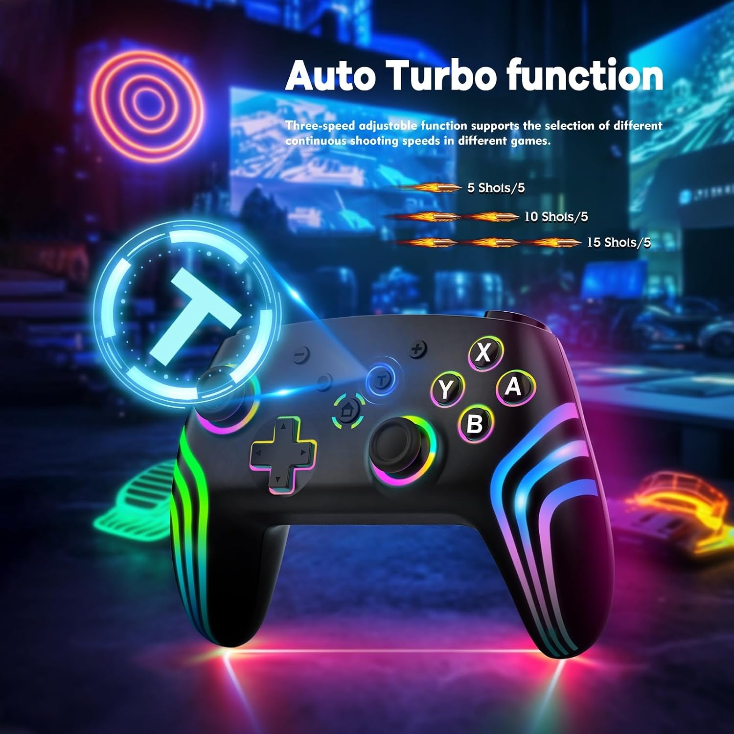 Draadloze Switch Controller: RGB, Hall Effect Triggers & Turbo (31% Korting)