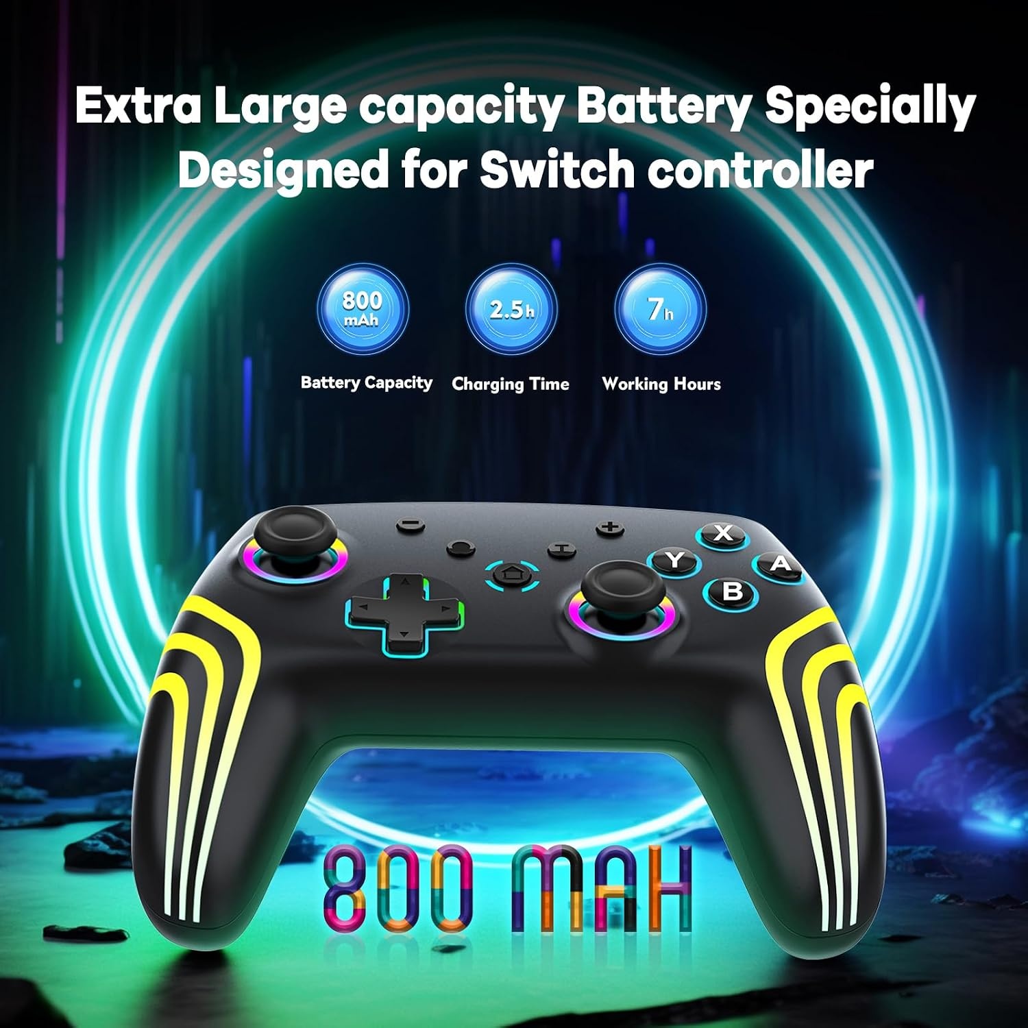 Draadloze Switch Controller: RGB, Hall Effect Triggers & Turbo (31% Korting)