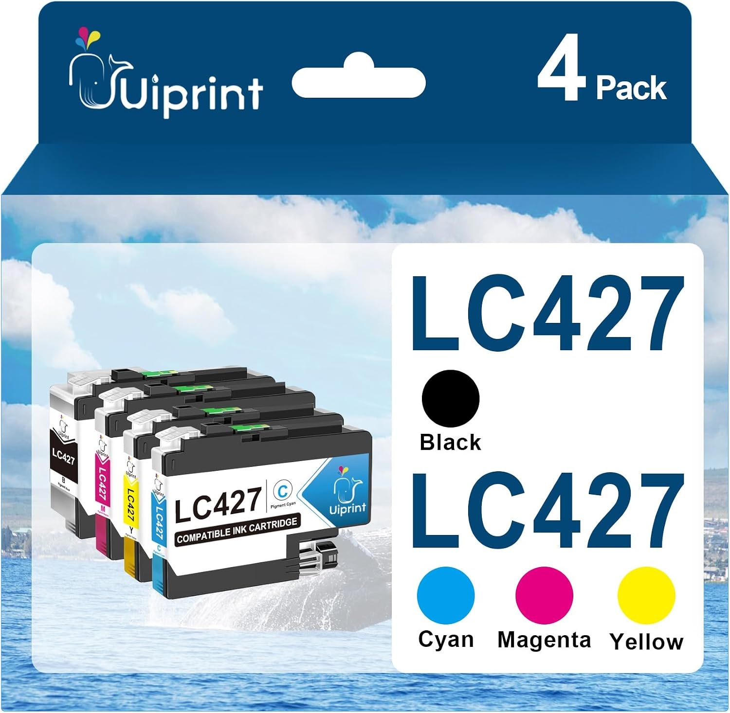 4-Pack Hoog Rendement Inktcartridges LC427 voor Brother (34% korting)