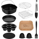 11-Delige Airfryer Accessoireset Zwart 22x22cm - Korting 31%