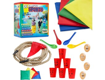 Outdoor Spelletjes Set 6-in-1 Multicolor | Tuinspellen Familie