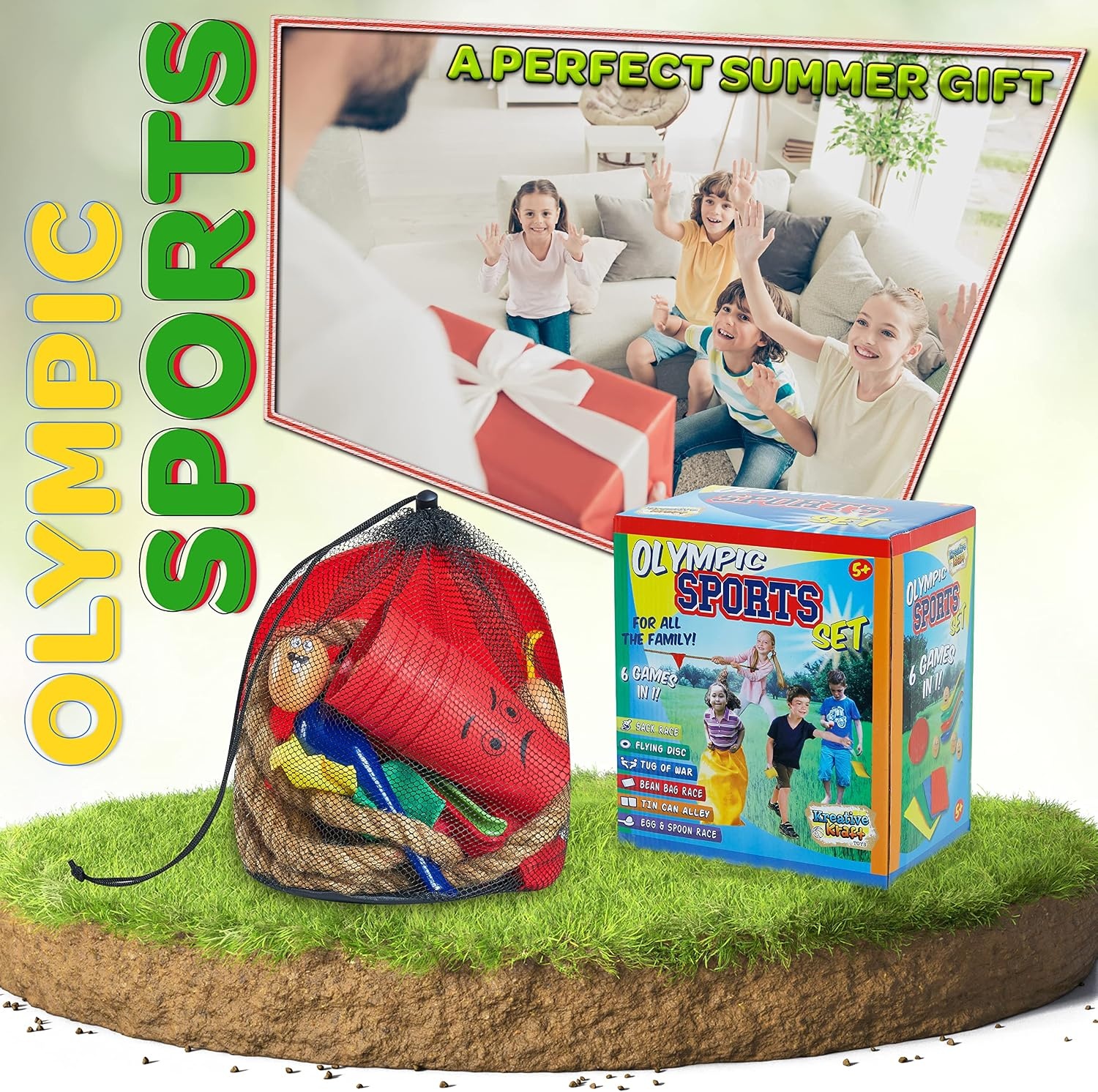 Outdoor Spelletjes Set 6-in-1 Multicolor | Tuinspellen Familie