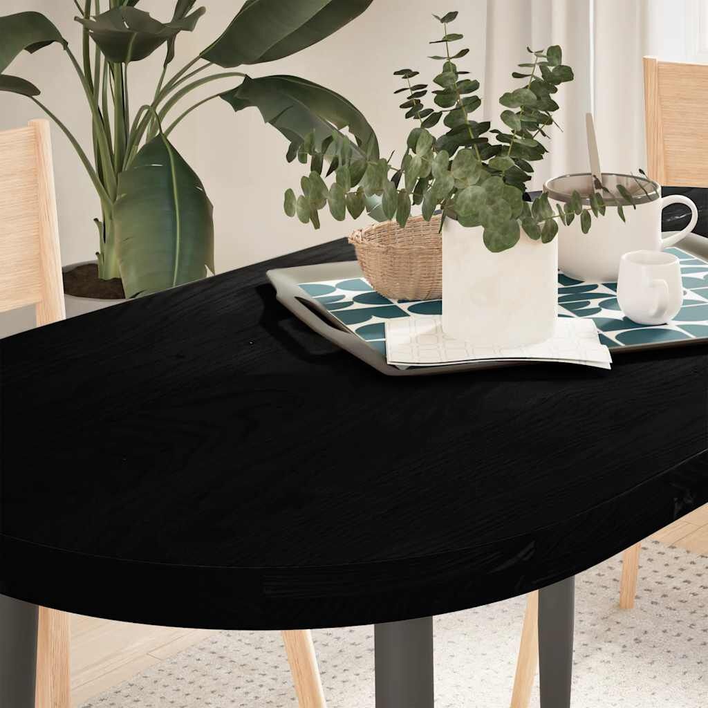Ovaal Eikenhouten Tafelblad 120x60cm Donkerbruin - 54% Korting