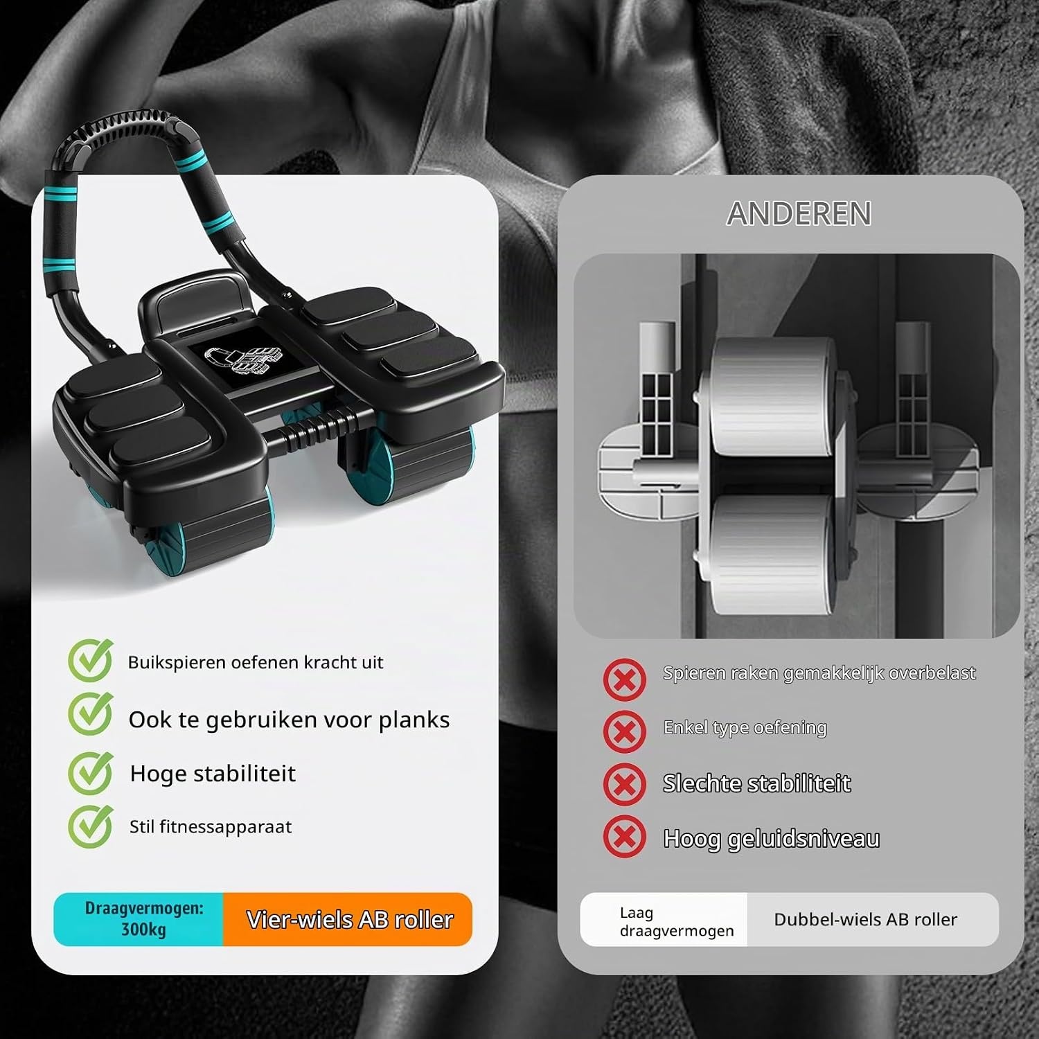 Buiktrainer Automatische Rebound 4-Wiel met 33% Korting