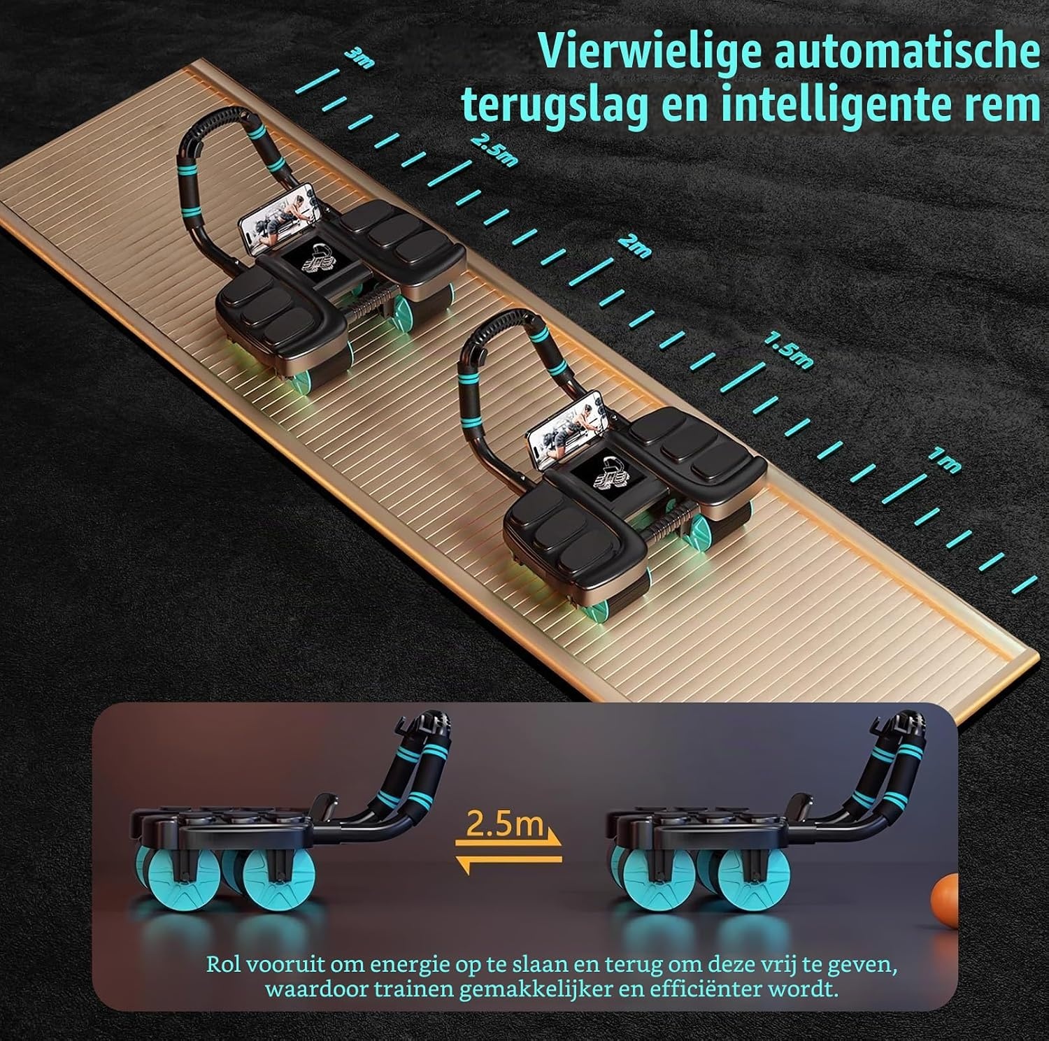 Buiktrainer Automatische Rebound 4-Wiel met 33% Korting