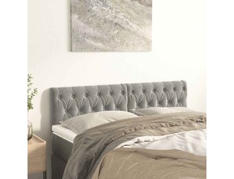 Hoofdborden Set Lichtgrijs Fluweel 2 stuks - 61% Korting