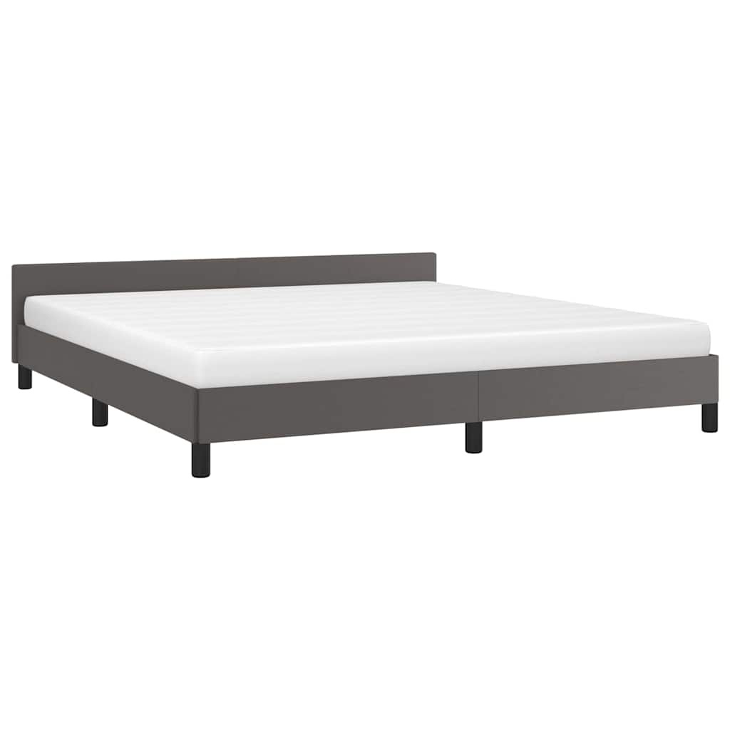 Grijs Bedframe met Hoofdeinde (180x200 cm) - 34% Korting!