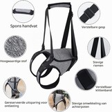 Hefharnas Hond Achterpoten Ondersteuning Grijs XL - 50% Korting