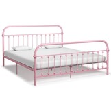 Roze Metalen Bedframe 180x200 cm - 35% Korting!