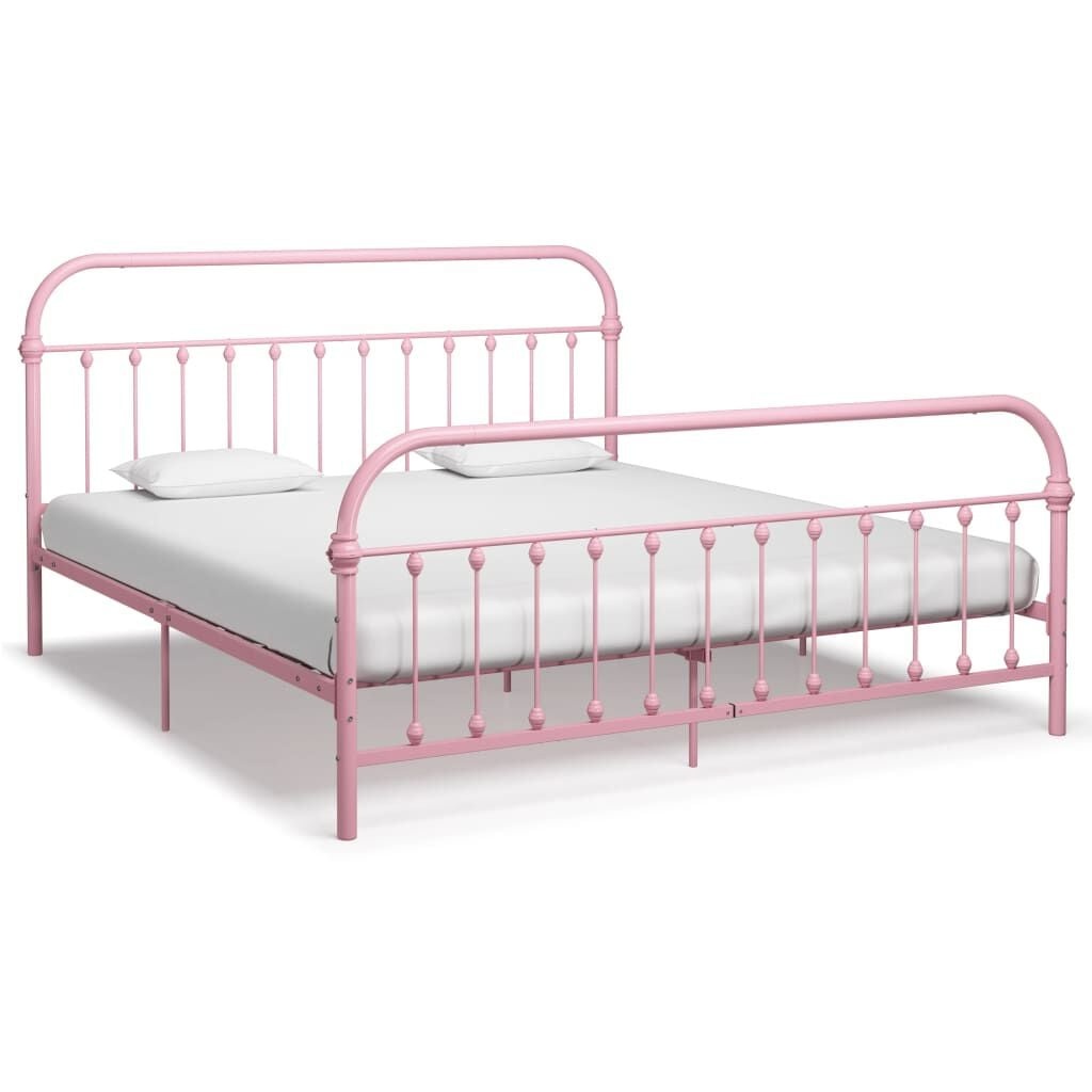 Roze Metalen Bedframe 180x200 cm - 35% Korting!