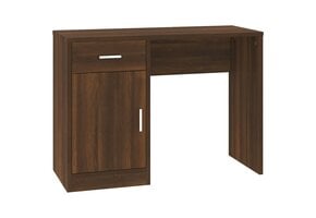 Bureau met Kast & Lade - 100x40x73 cm Bruineiken - 54% Korting