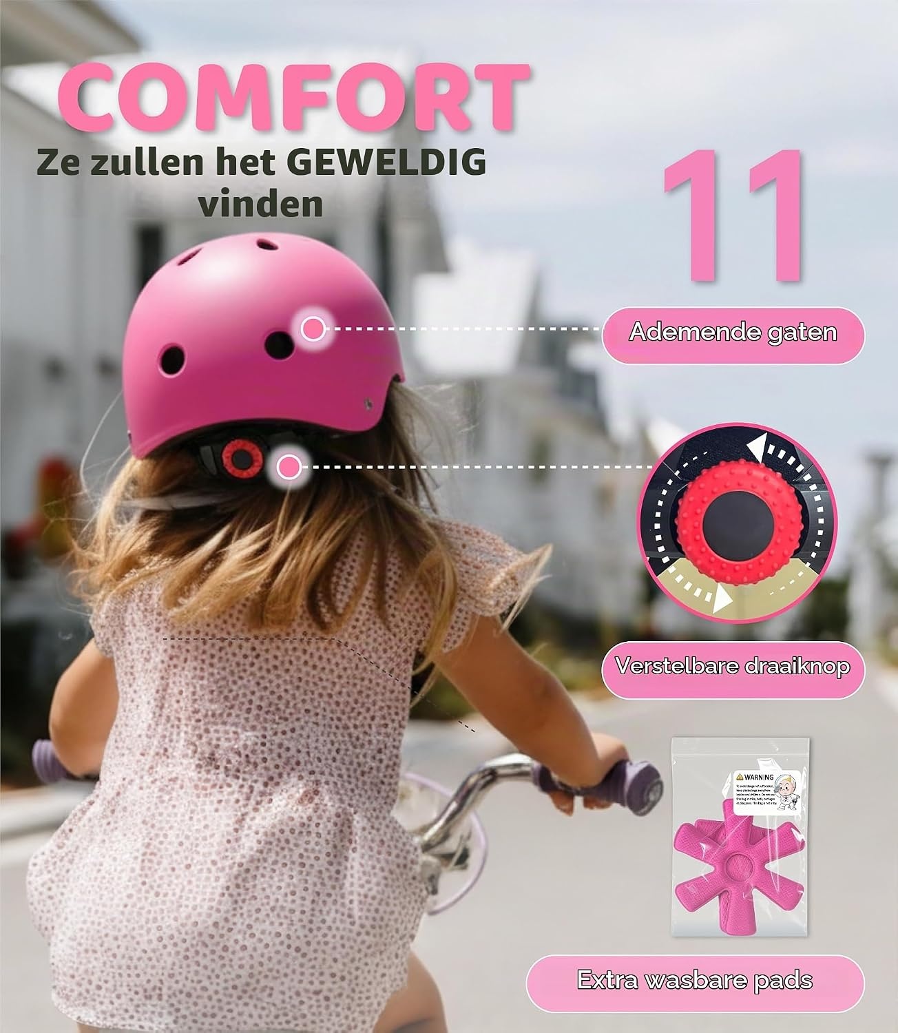 Kinderhelm S Roze - 32% Korting | Fiets, Skateboard, Scooter