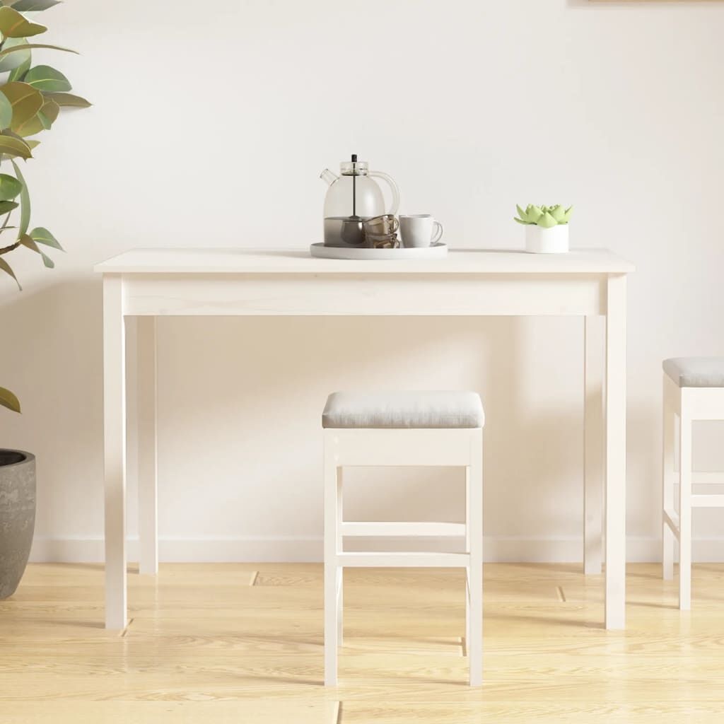 Eettafel massief grenenhout wit - 59% korting