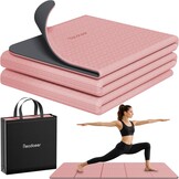Opvouwbare TPE Yogamat, Antislip Fitnessmat, met Opbergtas