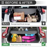 Motoforti Car Retractable Cargo Cover Voor Infiniti QX50 2019-2024 Achterbak Pakplank Bagage Beveiligingsscherm Shade, Canvas, Glanzend Zwart
