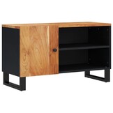 vidaXL Tv-meubel 80x33x46 cm massief acaciahout en bewerkt hout