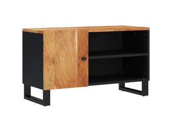 vidaXL Tv-meubel 80x33x46 cm massief acaciahout en bewerkt hout