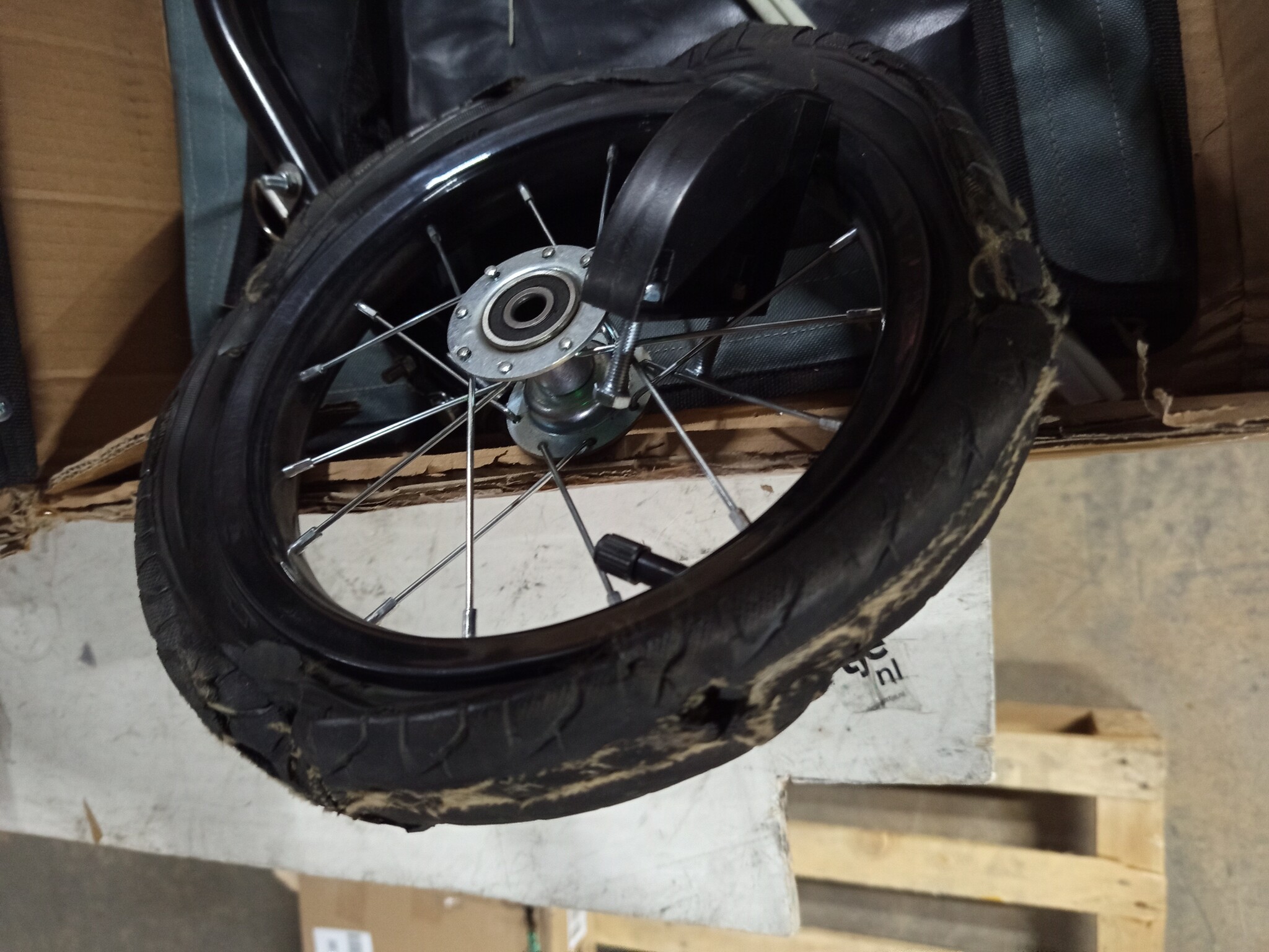 vidaXL Fietstrailer 30 kg ijzer zwart en grijs