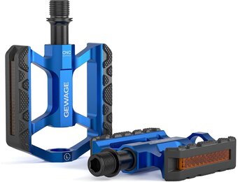 GEWAGE Fietspedalen van aluminium, klein en licht, 3 afgedichte lagers, chromoly-as, antislip platformpedalen met reflector, MTB, trekking, stadsfiets en kinderfiets