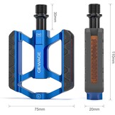 GEWAGE Fietspedalen van aluminium, klein en licht, 3 afgedichte lagers, chromoly-as, antislip platformpedalen met reflector, MTB, trekking, stadsfiets en kinderfiets