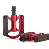 GEWAGE Fietspedalen van aluminium, klein en licht, 3 afgedichte lagers, chromoly-as, antislip platformpedalen met reflector, MTB, trekking, stadsfiets en kinderfiets