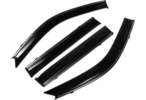 Winddeflectoren 46% Korting, Geschikt voor Toyota Land Cruiser Prado J120 2003 | Zwart Plastic