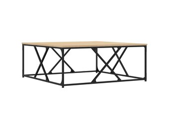 vidaXL Salontafel 100x100x40 cm bewerkt hout sonoma eikenkleurig