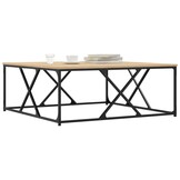 vidaXL Salontafel 100x100x40 cm bewerkt hout sonoma eikenkleurig