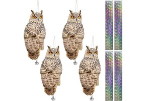 Vogelverjager Uil (4 stuks) - Diervriendelijk & Weerbestendig - 49% Korting