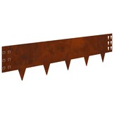 vidaXL Gazonrand 20 st 100 x 25 cm Staal Roestig