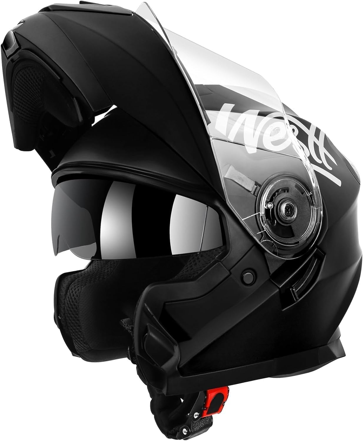 Westt Torque X Systeemhelm - Motorhelm met Zonneklep - ECE 22.06 - Matzwart