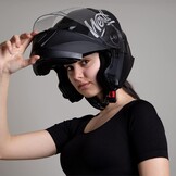 Westt Torque X Systeemhelm - Motorhelm met Zonneklep - ECE 22.06 - Matzwart