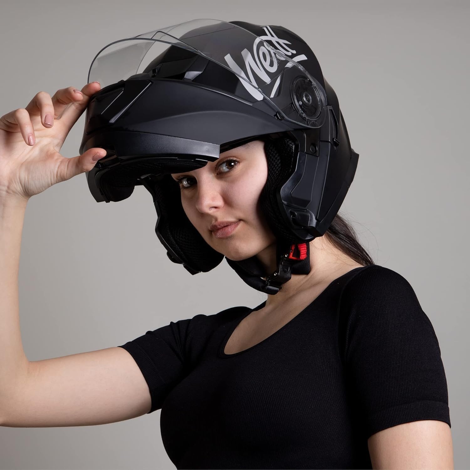 Westt Torque X Systeemhelm - Motorhelm met Zonneklep - ECE 22.06 - Matzwart