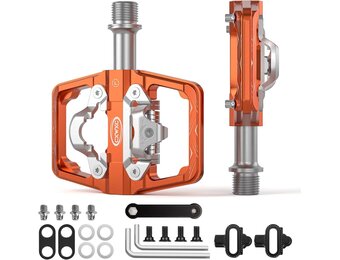 CXWXC Mountainbike pedalen compatibel met Shimano SPD cleats - Dubbelzijdige platform- en klikpedalen, 9/16” fiets platform- en klikpedalen voor race-, MTB- en hybridefietsen