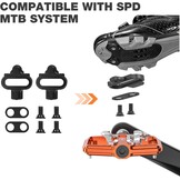 CXWXC Mountainbike pedalen compatibel met Shimano SPD cleats - Dubbelzijdige platform- en klikpedalen, 9/16” fiets platform- en klikpedalen voor race-, MTB- en hybridefietsen