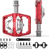 CXWXC Mountainbike pedalen compatibel met Shimano SPD cleats - Dubbelzijdige platform- en klikpedalen, 9/16” fiets platform- en klikpedalen voor race-, MTB- en hybridefietsen