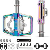 CXWXC Mountainbike pedalen compatibel met Shimano SPD cleats - Dubbelzijdige platform- en klikpedalen, 9/16” fiets platform- en klikpedalen voor race-, MTB- en hybridefietsen