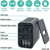 Amyway Mini-bewakingscamera, 32GB 1080P, draagbaar, bewegingssensor, nachtzicht, USB, herbruikbaar
