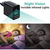 Amyway Mini-bewakingscamera, 32GB 1080P, draagbaar, bewegingssensor, nachtzicht, USB, herbruikbaar