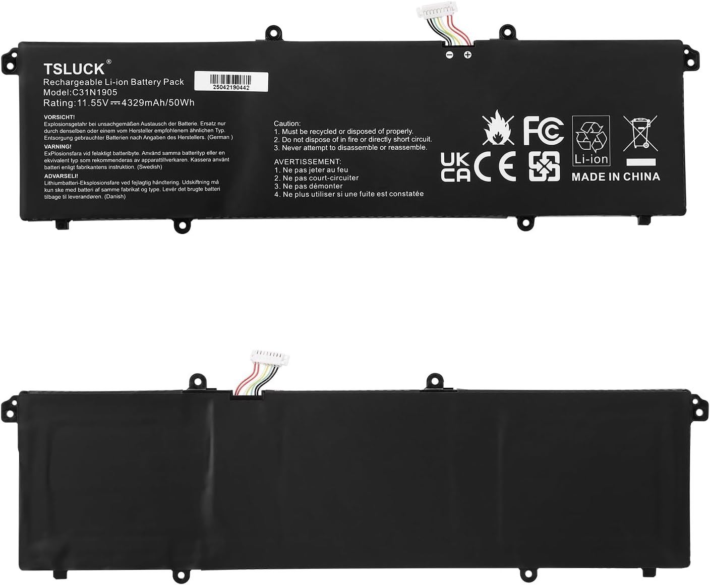 C31N1905 Batterij voor Asus VivoBook S13 S333FA S330UA S330FA S330FN S330UN S333JA S333JP S333JQ S14 S433FA S433EQ S433EA S433IA S433FL S413DA M433IA S15 S533FL S533EQ S533IA S513EA M533IA