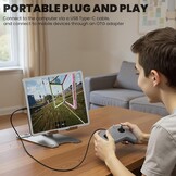 S8 Pro RC vlucht simulator afstandsbediening, 8 kanalen FPV drone game-controller voor PhoenixRC/Realflight/FreeRider/DJI Virtual Flight, type-C naar Type-C/OTG, beginners pilotentrainingen ervaring
