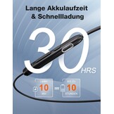 Rythflo Bluetooth hoofdtelefoon, 150 uur batterijduur, draadloze nekband, oortelefoon met microfoon, IPX7 waterdichte hoofdtelefoon, ENC Mic, Deep Bass magnetische hoofdtelefoon (B0GH79NGHJ)