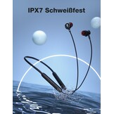 Rythflo Bluetooth hoofdtelefoon, 150 uur batterijduur, draadloze nekband, oortelefoon met microfoon, IPX7 waterdichte hoofdtelefoon, ENC Mic, Deep Bass magnetische hoofdtelefoon (B0GH79NGHJ)
