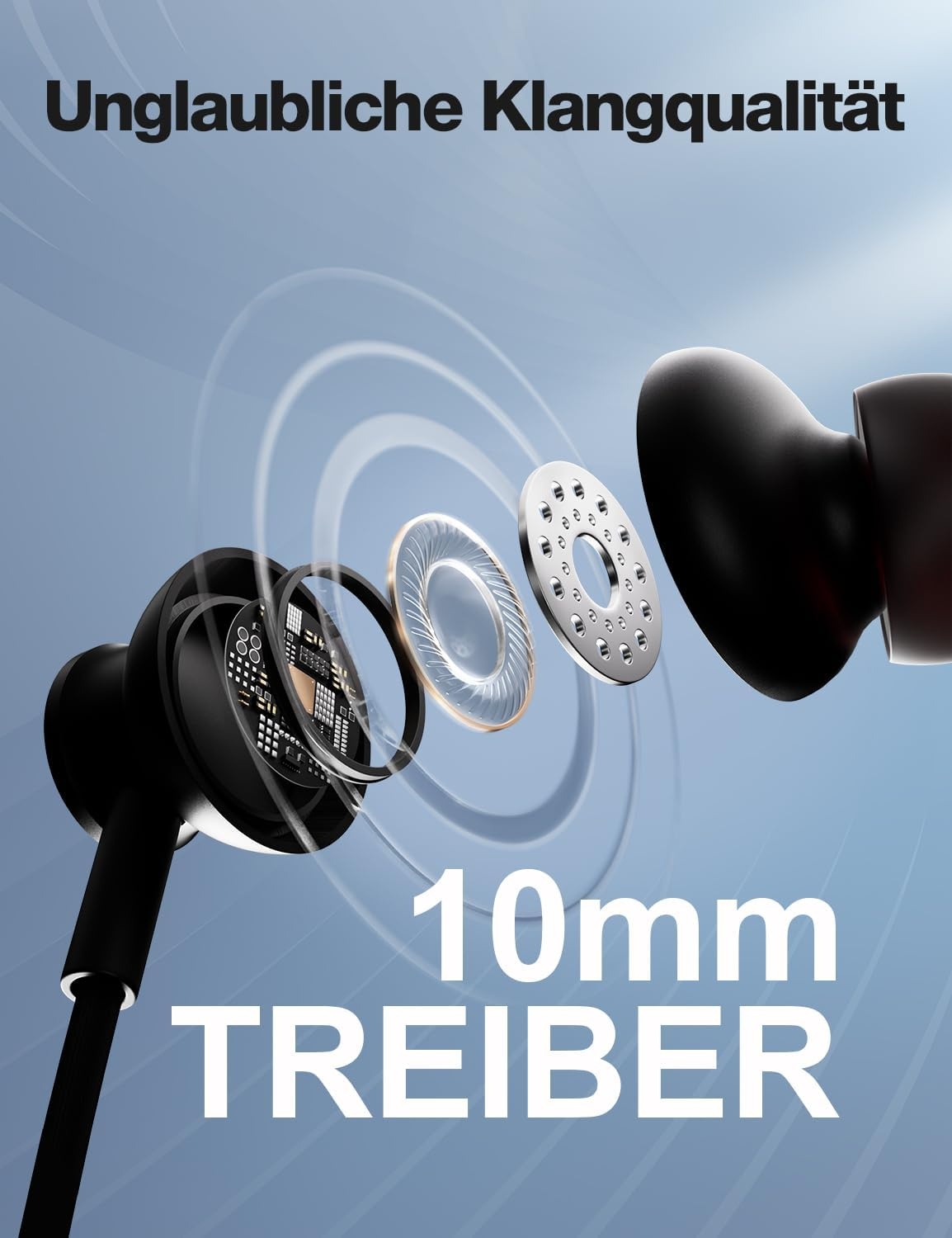 Rythflo Bluetooth hoofdtelefoon, 150 uur batterijduur, draadloze nekband, oortelefoon met microfoon, IPX7 waterdichte hoofdtelefoon, ENC Mic, Deep Bass magnetische hoofdtelefoon (B0GH79NGHJ)