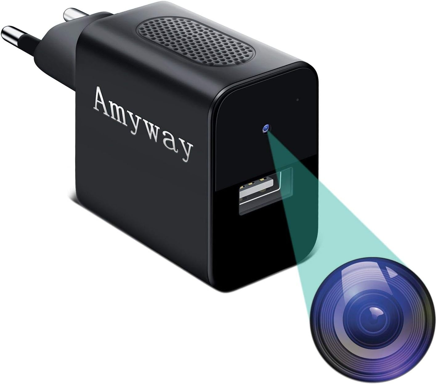 Amyway Mini-bewakingscamera, 32GB 1080P, draagbaar, bewegingssensor, nachtzicht, USB, herbruikbaar