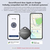 ATUVOS Smart Tag Pro - Bluetooth Tracker voor Apple Zoek mijn & Google Zoek mijn apparaat - 2 Pack