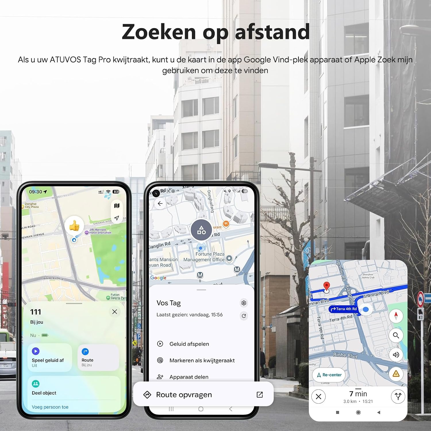 ATUVOS Smart Tag Pro - Bluetooth Tracker voor Apple Zoek mijn & Google Zoek mijn apparaat - 2 Pack